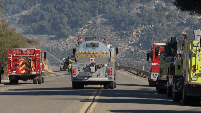 Crews from Oregon helped battle the Lilac Fire in Bonsall on Jan. 21, 2025.